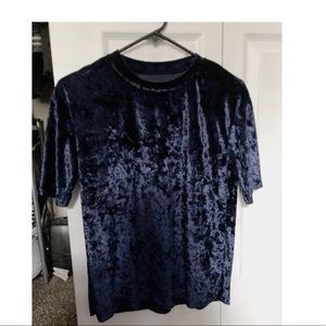 Velvet dark blue shirt